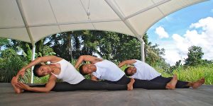 Pradnya and 2 boys yoga
