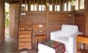 Bali Silent Retreat Delux Wooden Bungalow interior