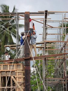 Lodge columns going up
