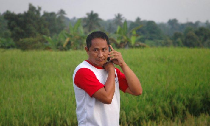 Putu, who has vision for his family's land (he's on a walky-talky, as we place a chrystal in a cave on the mountain, which serves as connectivity with the chrystal in the meditation octagon.