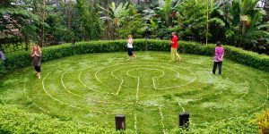 Bali Silent Retreat Labirynth meditation walk