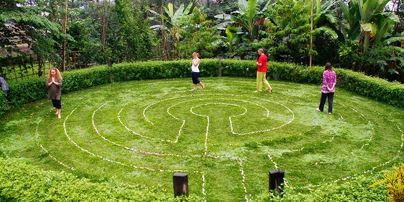 Bali Silent Retreat Labirynth meditation walk