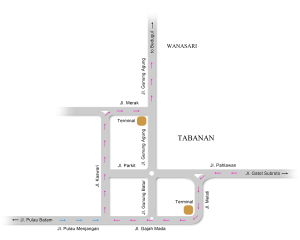 Tabanan city map