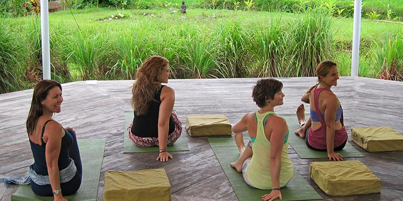 Bali Silent Retreat Yoga group