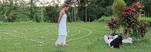 Girls in labyrinth