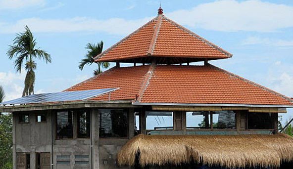 Solar panels at the lodge