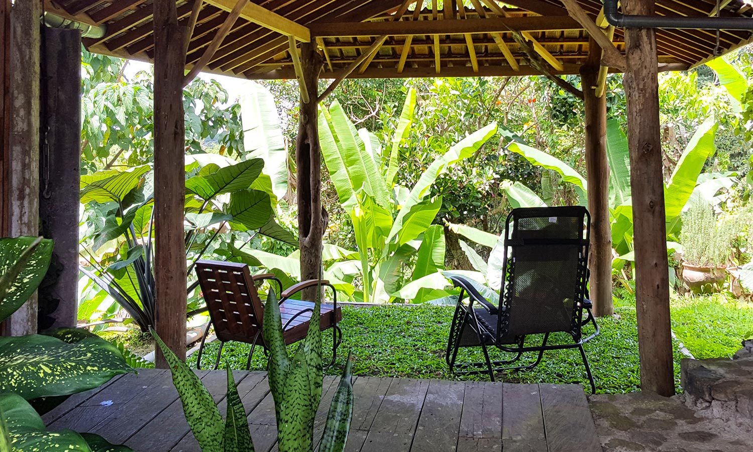 Bungalow outside veranda