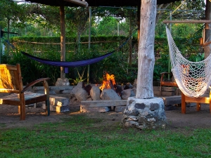 Firepit with chairs